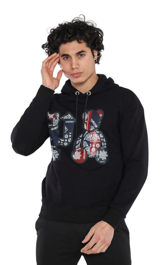 Sweatshirt Imprimé 22KO 5022 en Noir