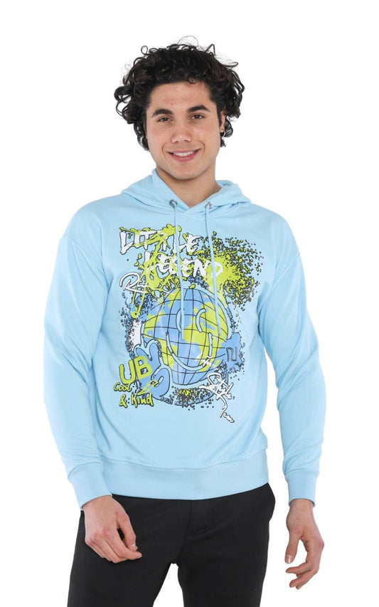 Sweatshirt Imprimé 22KO 5020 en Bleu Ciel 12€ HT/unité