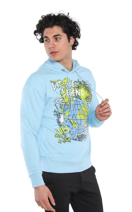 Sweatshirt Imprimé 22KO 5020 en Bleu Ciel 12€ HT/unité