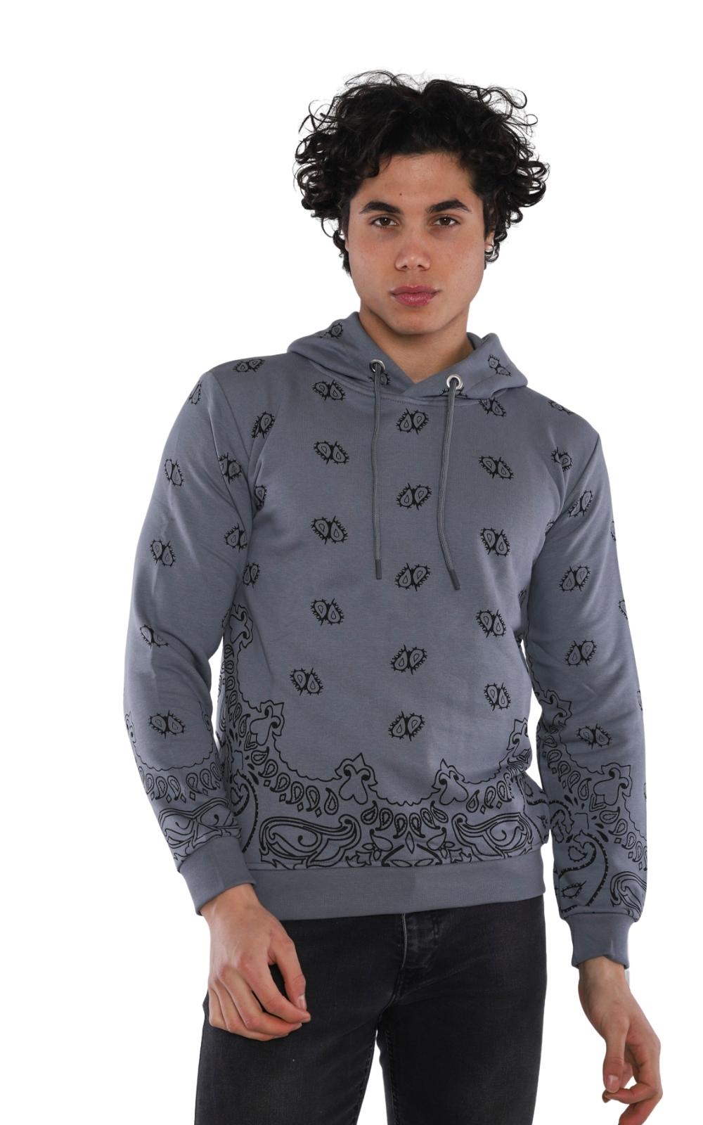 Sweatshirt Imprimé  Ref. 22KK 501 Couleur Gris 12€ HT/Unité