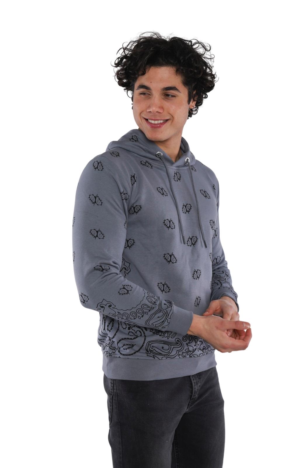 Sweatshirt Imprimé  Ref. 22KK 501 Couleur Gris 12€ HT/Unité