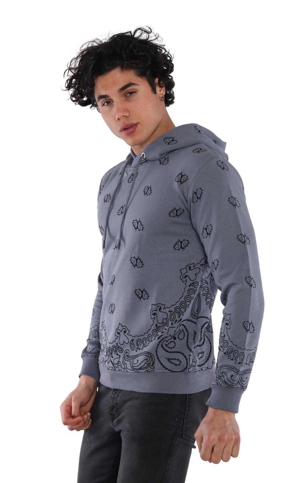 Sweatshirt Imprimé  Ref. 22KK 501 Couleur Gris 12€ HT/Unité